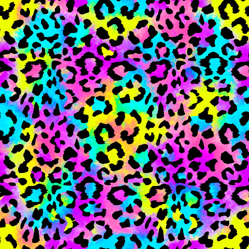 Large Travel Pouch - Neon Leopard