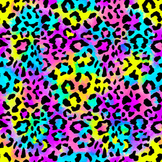 Large Travel Pouch - Neon Leopard